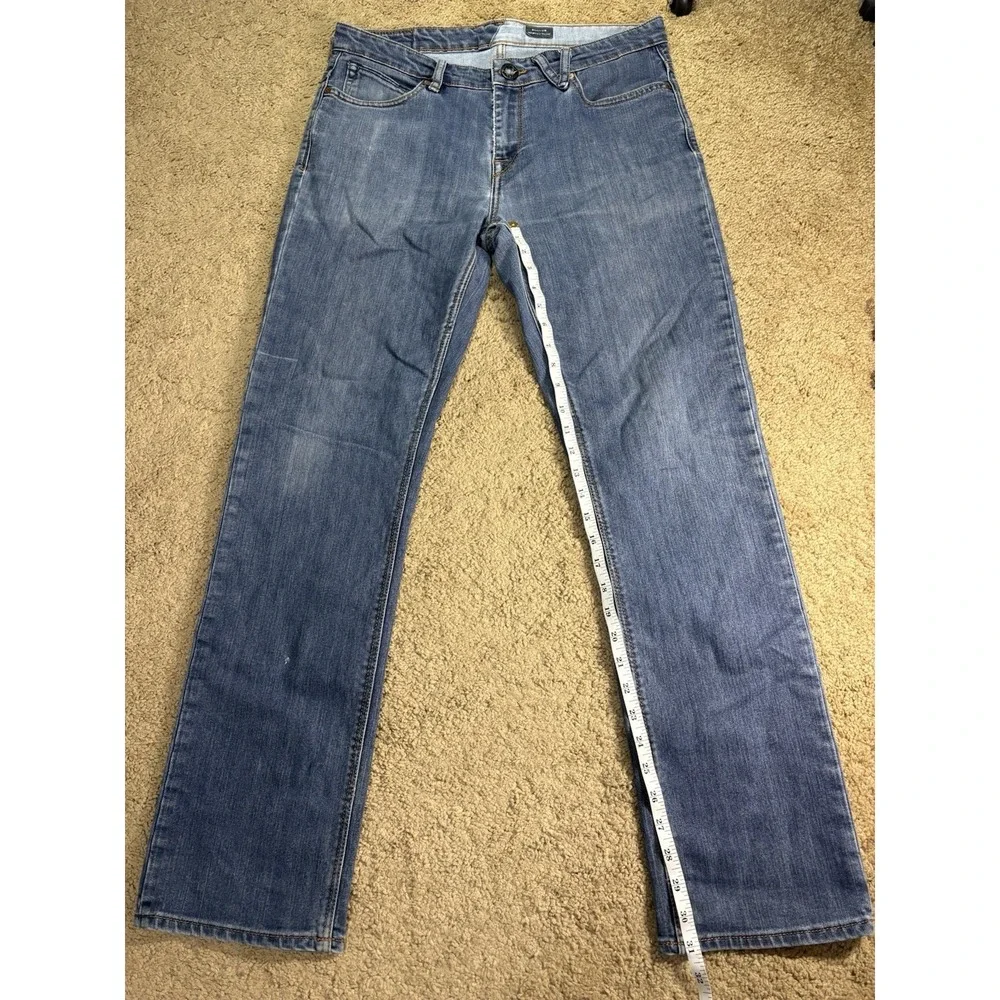 Volcom Solver Modern Straight Jean Men 32 Blue Denim Skater Y2K